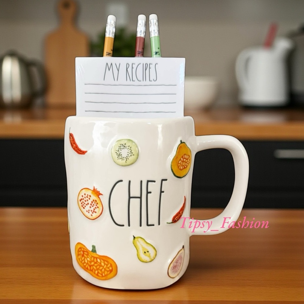 Rae Dunn Chef Ceramic Mug Recipe Gift